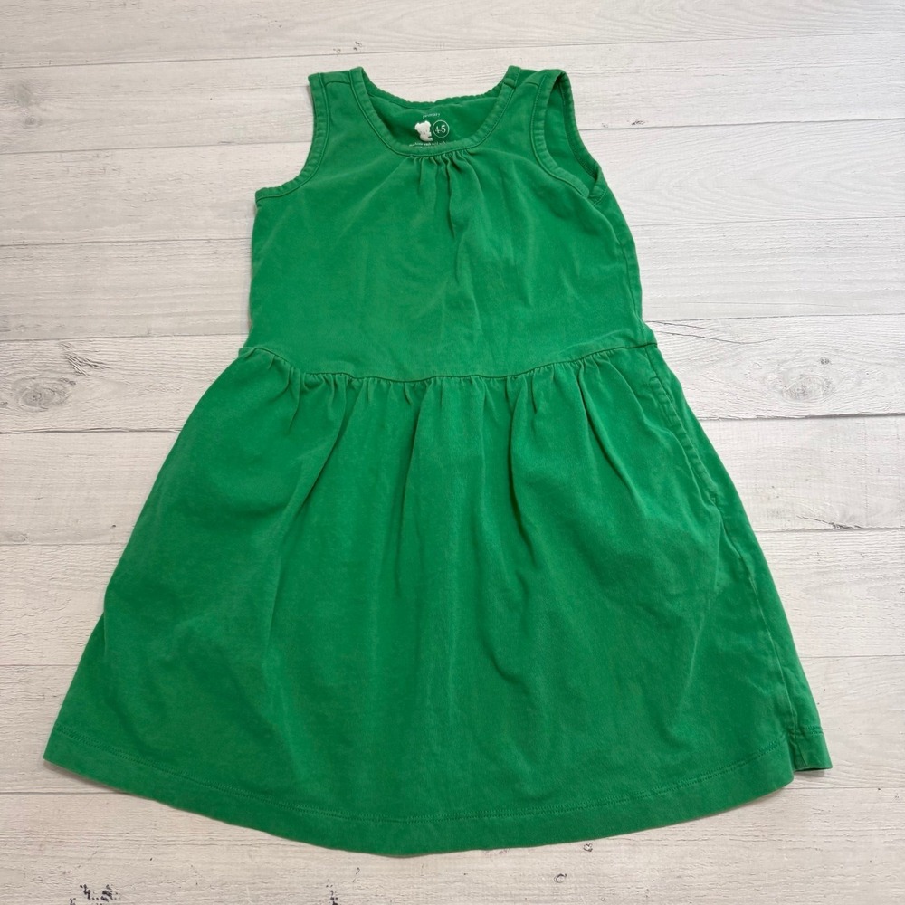 Primary‎ girls green tank dress size 4/5 *play*